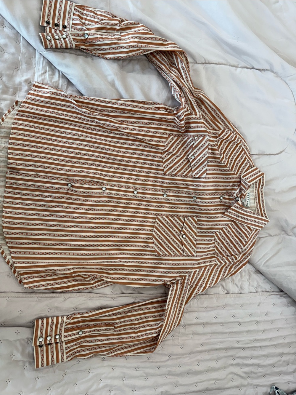 Tecovas Pearl Snap Button Up Shirt Large Like New